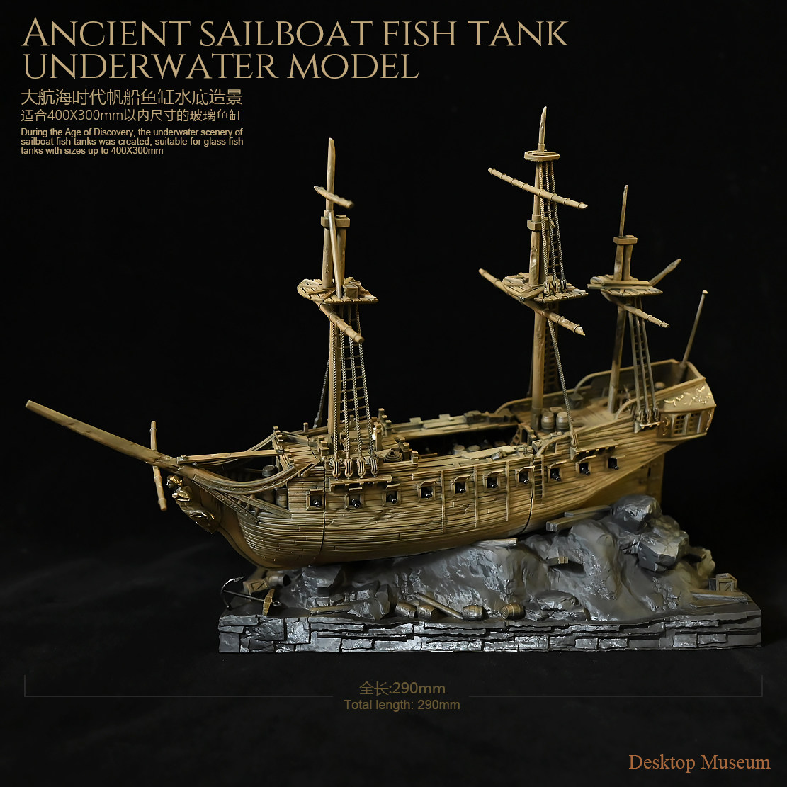 290mm Sailing Ship Aquarium De - Marine Aquarium Epoxy review and price